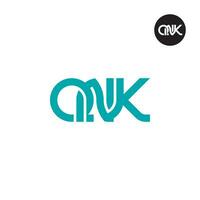 lettera qnk monogramma logo design vettore
