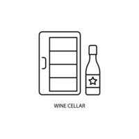 vino menù concetto linea icona. semplice elemento illustrazione. vino menù concetto schema simbolo design. vettore