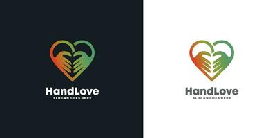 mano amore logo, amore cura logo, gratuito vettore