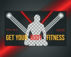 corpo fitness miniatura design modello per video vettore