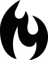 fuoco icona nel piatto stile. fuoco fiamma simbolo isolato su falò silhouette logotipo. emergenza relazionato contiene come automatizzato esterno defibrillatore, sirena vettore applicazioni sito web