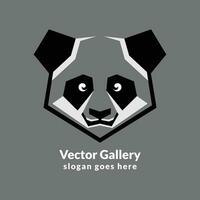 vettore panda testa illustrazione portafortuna cartone animato logo design