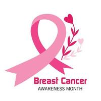 illustrazione di uno sfondo per il mese di sensibilizzazione sul cancro al seno vettore