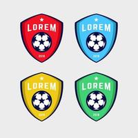 logo di calcio o set di badge per il segno del club di calcio. vettore