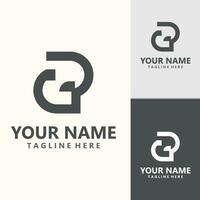 minimalista gp, lettera logo, semplice e lusso icona vettore attività commerciale identità design modello