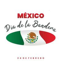 Messico dia de la bandera per messicano bandiera giorno vettore