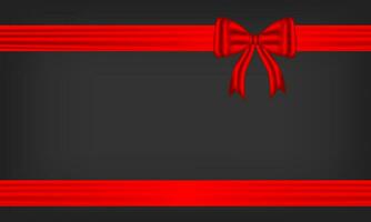 rosso arco e seta lusso elementi con orizzontale e verticale attraversare nastro festivo arredamento per vacanza elegante regalo carta nastro per decorazione nozze carte, o sito web vettore