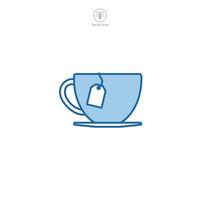 tè tazza icona simbolo vettore illustrazione isolato su bianca sfondo