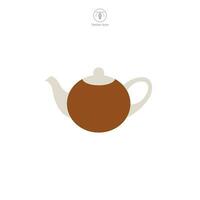tè pentola icona simbolo vettore illustrazione isolato su bianca sfondo