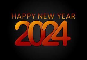 contento nuovo anno2024.nuovo anno celebrazione. celebrazione tipografia manifesto, bandiera design gratuito vettore