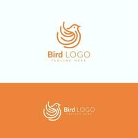 un' semplice logo con un' centrale uccello vettore