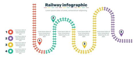 Ferrovia brani, ferrovia semplice icona, rotaia traccia direzione, treno brani colorato vettore illustrazioni. Infografica elementi, semplice illustrazione.