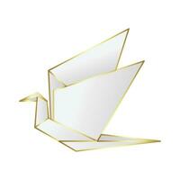 vettore classico uccello origami illustrazione su bianca sfondo