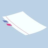 vettore realistico vettore illustrazione. carta caduta su blu sfondo