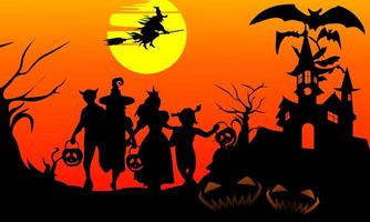 felice halloween banner, illustrazione vettoriale