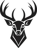 naturale grazia cervo testa icona design emblematico eleganza cervo testa vettore emblema