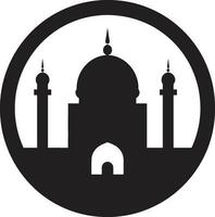 spirituale orizzonte moschea logo vettore santificato segno distintivo iconico moschea emblema