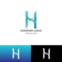 lettera h logo vettore
