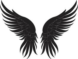celeste piume logo di angelo Ali serafico librarsi angelo Ali icona vettore