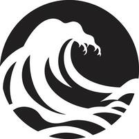 delicato ondata acqua onda emblema design ondulazione ritmo minimalista onda icona vettore