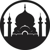 divine dominio emblematico moschea icona moschea meraviglia iconico logo vettore