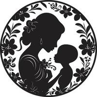 amato connessione iconico madre e bambino materno amore emblematico design vettore