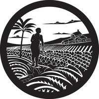 fattoria armonia agricoltura logo vettore arte coltivato cresta agricoltura logo design arte