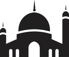 moschea meraviglia iconico logo vettore etereo enclave moschea icona emblema