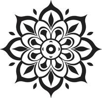 sereno simmetria mandala vettore emblema spirituale turbinii iconico mandala logo