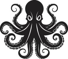 tentacolo racconti polpo emblema design oceanico odissea polpo icona vettore