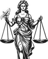 legale luminare giustizia signora vettore uguaglianza essenza icona di giustizia signora