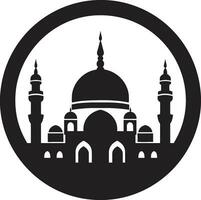 divine dominio emblematico moschea icona moschea meraviglia iconico logo vettore