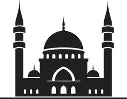 moschea maestà emblematico logo vettore sublime sanctum moschea icona design