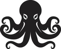 tentacolo tesori emblematico icona oceanico oracoli logo vettore icona