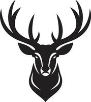 senza tempo eleganza cervo testa logo vettore arte cervo splendore cervo testa icona design