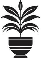 botanico equilibrio pianta emblema design giardino crescita iconico pianta vettore