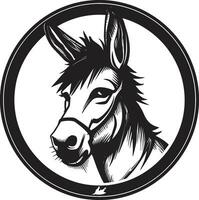 duraturo eleganza iconico asino vettore equino emblema asino logo design