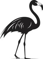 tropicale la tranquillità uccello emblema vettore design corallo serenità fenicottero icona logo vettore