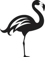 maestoso piume fenicottero logo vettore opera d'arte vivace aviaria fenicottero iconico emblema