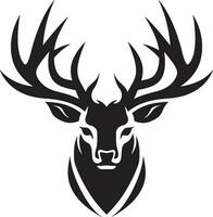 nature emblema cervo testa logo vettore design cervo simbolismo cervo testa iconico simbolo