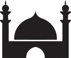 santificato segno distintivo iconico moschea emblema moschea maestà emblematico logo vettore