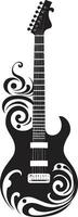 armonico eredità chitarra icona design icona ritmico risonanza chitarra logo vettore illustrazione
