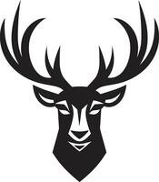 nature emblema cervo testa logo vettore arte cervo simbolismo cervo testa vettore emblema