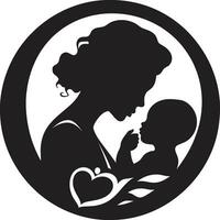 nutrimento momenti logo di maternità sereno supporto madre e bambino design vettore