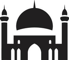 islamico meraviglia emblematico moschea icona etereo eleganza moschea logo design vettore