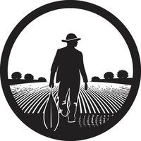 coltivato cresta agricoltura logo design arte raccolta tonalità agricoltura emblema vettore