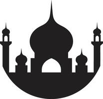 spirituale orizzonte moschea logo vettore santificato segno distintivo iconico moschea emblema