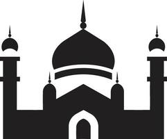 sublime sanctum moschea icona design celeste colonne emblematico moschea vettore