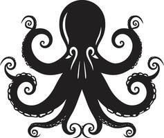 tentacolo sentieri polpo logo vettore icona acquatico abbraccio polpo emblema design