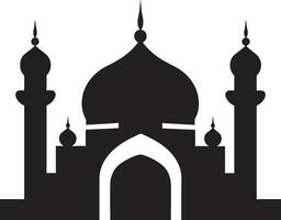 ornato oasi moschea icona vettore islamico meraviglia emblematico moschea icona